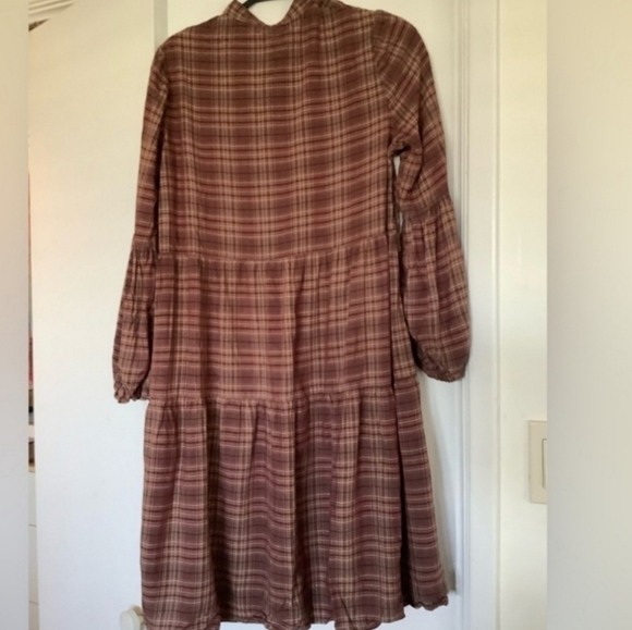 Max Studio Womens Rayon Plaid Long Sleeve Mini Dress Size Small - Picture 3 of 5